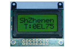 8x2 character LCD display module 